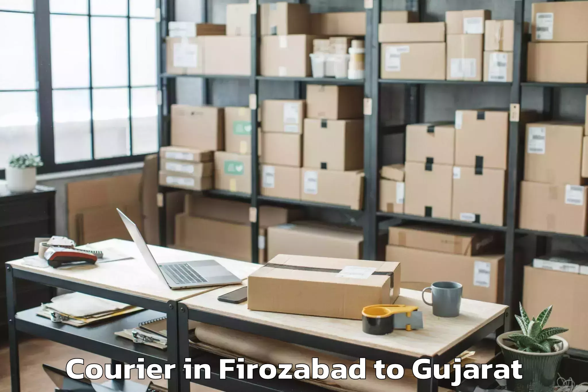 Leading Firozabad to Marwadi University Rajkot Courier Provider